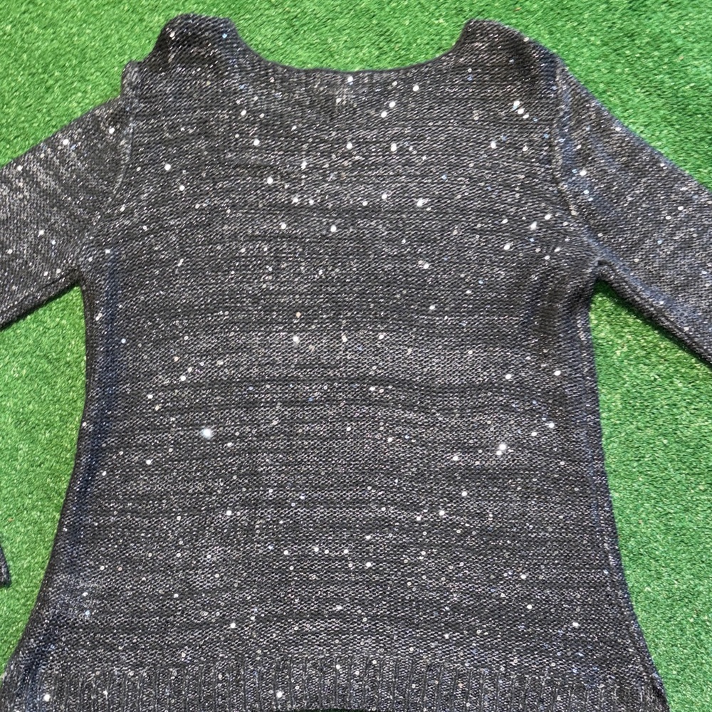 Women's Gray shimmering Sweater - Picture 9 of 12